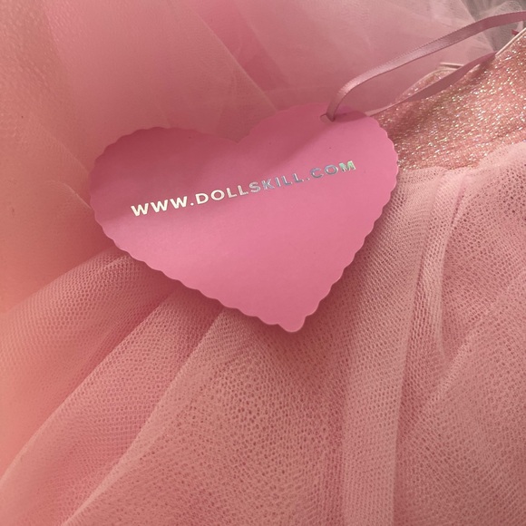 SUGAR THRILLZ Pink Tulle Skirt SZ LARGE DOLLSKILL NEW WOMEN’S SKIRT #209 - Picture 5 of 12
